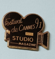 Pin's Cinema Festival De Cannes 91 Studio Magazine Camera - Films