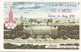 AK 213265 QSL - USSR - Kirovsk - Radio-amateur