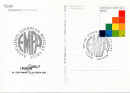 Croatia, Militaria, Congress Of European Military Press Association EMPA, Split 2002, Card - Militaria