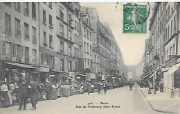 CPA Paris Rue Du Faubourg St-Denis - Marché - Arrondissement: 10