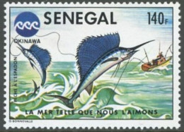 SENEGAL 1976 OCEANOGRAPHY, 140fr GAME FISH** - Vissen