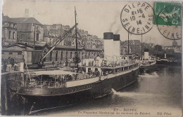 CPA  Circulée 1914, Dieppe (Seine Maritime) - Le Paquebot Newhaven Au Moment Du Départ  (177) - Dieppe