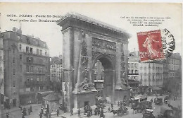 CPA Paris Porte St-Denis Vue Prise Des Boulevards - Paris (10)