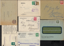 Allemagne, 7 Lettres Avec Des Timbres Perforés, Lochungen - Brieven En Documenten