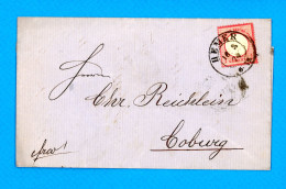 Hemer B. Iserlohn - Coburg (Faltbrief Mit Inhalt) 1874 - Covers & Documents