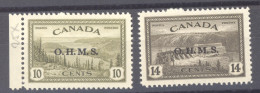 Canada  -  Service  :  Yv  4-5  ** - Aufdrucksausgaben