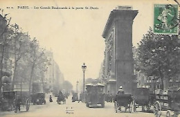 CPA Paris Les Grands Boulevards à La Porte St-Denis - Distretto: 10