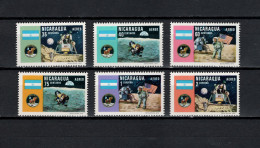 Nicaragua 1970 Space, Apollo 11 Moonlanding Set Of 6 MNH - Nordamerika