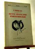 - L'OISEAU ET LA REVUE FRANCAISE D'ORNITHOLOGIE - 1901-1940