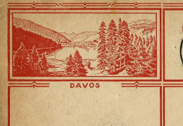 Carte Illustrée Obl. N° 117 - 010 ( DAVOS )  Obl. Genève 1929 - Interi Postali