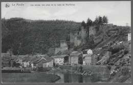 CPA CARTE POSTALE BELGIQUE LA ROCHE LES RUINES VUE PRISE DE LA ROUTE D' HOUFFALIZE 1907 - Autres & Non Classés