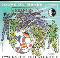Bloc N° 27 51e Salon Philatélique De Lyon Coupe Du Monde 1998 Surchargé OR Classeur Noir - CNEP