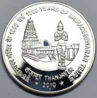 INDIA SILVER COIN LOT 503, 1000 RUPEES 2010, BRIHADEESWARAR TEMPLE, UNC, SCARE - Indien