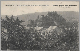 CPA CARTE POSTALE BELGIQUE LAROCHE VUE PRISE DU JARDIN DE L' HÔTEL DES ARDENNES 1913 - Otros & Sin Clasificación