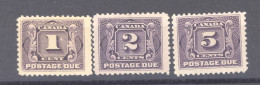 Canada  -  Taxe  :  Yv  1-3  *   Dentelé 12 - Postage Due