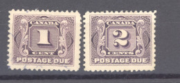 Canada  -  Taxe  :  Yv  1-2  *   Dentelé 12 - Postage Due