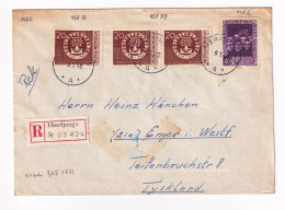 Registered 1960 Suède Herrljunga Sven Nilsson Sweden Sverige Tyskland Enger Deutschland - Covers & Documents