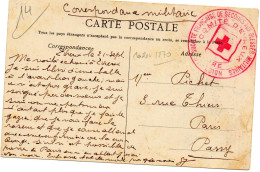 1914. RARE CACHET DE 1870!."S.S.B.M./COMITE D'EVREUX". (EURE) - WW I