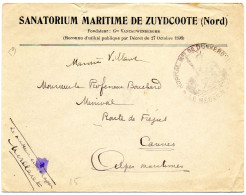FRANCE.1916."HOPITAL Mre DUNKERQUE". "SANATORIUM DE ZUYDCOOTE (NORD) - 1. Weltkrieg 1914-1918