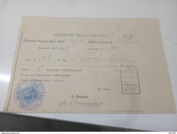 1924 TELEFONI DELLO STATO - Documentos Históricos