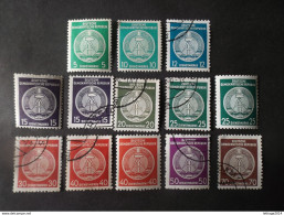 GERMANIA DDR GERMANY ALLEMAGNE DEUTSCHLAND 1954 ARMOIRIES FOND CENTRAL LIGNES MNHL - Central Mail Service