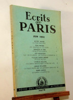 REVUE - ECRITS DE PARIS - REVUE DES QUESTIONS ACTUELLES - Autres & Non Classés