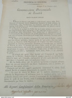 1825 BOLOGNA COMMISSIONE PROVINCIALE DI SANITA' - Decreti & Leggi