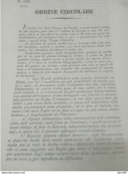 1842 CIRCOLARE SUL MORBO DEI CAVALLI - Documents Historiques