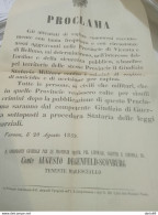 1859 VERONA PROCLAMA GLI ATTENTATI DI RAPINA COMMESSI RECENTEMENTE CON TANTA FREQUENZA NELLE PROVINCE DI VICENZA - Historical Documents