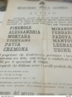 1870 FIRENZE MINISTERO DELLA GUERRA  RICERCA CAVALLI - Historical Documents