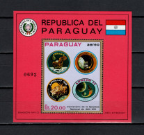 Paraguay 1971 Space, Emblems Of Apollo 11 To 14, S/s MNH - América Del Sur