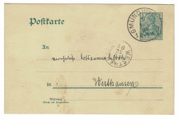 EP E.P. Entier Postale Ganzsache Deutschland Deutsches Reich 1904 Schwäbisch Gmünd Blindenasyls Westhausen - Postkarten