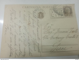 1938 CARTOLINA CON ANNULLO ANCONA +  TARGHETTA - Interi Postali