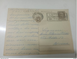 1937 CARTOLINA CON ANNULLO MILANO + TARGHETTA - Stamped Stationery