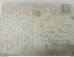 1938  CARTOLINA CON ANNULLO NAPOLI + SALERNO +TARGHETTA - Entiers Postaux