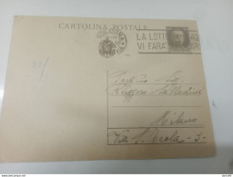 1939  CARTOLINA CON ANNULLO BOLOGNA + TARGHETTA - Entiers Postaux