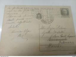 1938  CARTOLINA CON ANNULLO ROMA + FALCONARA MARITTIMA + TARGHETTA - Interi Postali