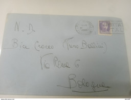1938 LETTERA CON ANNULLO  PALERMO + BOLOGNA +  TARGHETTA - Poststempel