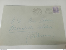 1939 LETTERA CON ANNULLO BOLOGNA + PALERMO +  TARGHETTA - Poststempel