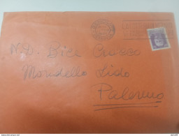 1938 LETTERA CON ANNULLO GENOVA + PALERMO +  TARGHETTA - Marcofilía