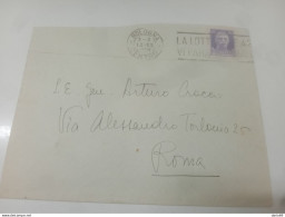 1939 LETTERA CON ANNULLO BOLOGNA + ROMA  TARGHETTA - Marcofilía