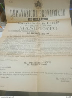 1899 MANIFESTO ESERCIZIO DELLA CACCIA CON ANNULLO AGORDO BELLUNO - Poststempel