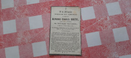 Aphonse Soete Geb. Geluwe +- 1842 - Leraar Plaatselijk School- Gest. Geluwe 11/02/1863 ( 21 J  4M ) - Images Religieuses