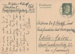 DR Ganzsache Minr.P301A München 20.3.45 Gel. Nach Berlin - Cartas & Documentos