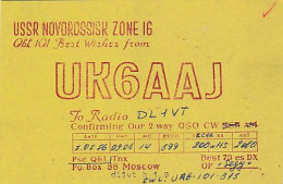 AK 213296 QSL - USSR - Novorossisk - Radio Amatoriale
