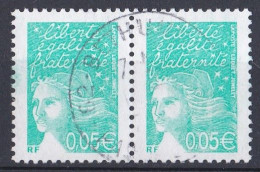 France  2000 - 2009  Y&T  N °  3445  Paire Oblitérée Béthune 62 - Used Stamps