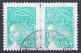 France  2000 - 2009  Y&T  N °  3445  Paire  Oblitérée  Mouzon 08 - Used Stamps