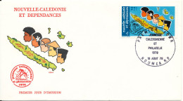 New Caledonia FDC 31-3-1979 Youth Philately With Cachet - FDC