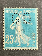 FRANCE G N° 140 Semeuse GD 37 Indice 5 Roulette Perforé Perforés Perfins Perfin ! Superbe - Altri & Non Classificati