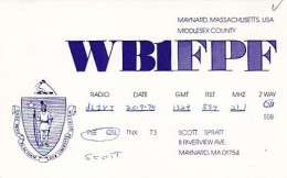 AK 213312 QSL - USA - Massachusetts - Maynard - Radio-amateur